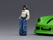 Load image into Gallery viewer, 1:64 Painted Figure Model Miniature Resin Diorama Toy Sand Headset Cool Girl