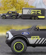 Load image into Gallery viewer, Maisto 1:64 2021 Bronco SUV Trailer 2015 Mustang GT Haulers Model Metal Car