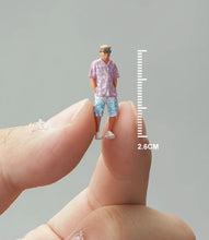 Load image into Gallery viewer, 1:64 Painted Figure Mini Model Miniature Resin Diorama Sand Pink Shirt Man Toy New