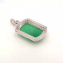 Load image into Gallery viewer, Nature Retangle Jade Pendant Necklace Gift Jewelry charm Blessing Fortune New S