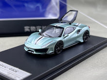 Load image into Gallery viewer, SH 1:64 Light Green 488 Pista Novitec Sports Model Diecast Metal Car New Collection