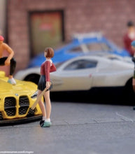 Load image into Gallery viewer, 1:64 Painted Figure Mini Model Miniature Resin Diorama Baseball Bat Beauty Girl