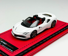 Load image into Gallery viewer, ART 1:64 White SF90 Stradale Convertible Racing Model Diecast Resin Car New Collection