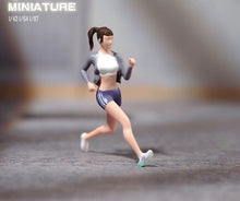 Load image into Gallery viewer, 1:64 Painted Figure Model Miniature Resin Diorama Running Man Lady Dog Sand Toy New