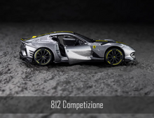 Load image into Gallery viewer, Bburago 1:64 Gray Ferrari 812 Competizione Sports Model Diecast Metal Car New Collection