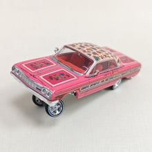 Load image into Gallery viewer, 97m 1:64 Pink Rose 1964 Impala Low Rider Sports Model Diecast Metal Car New Collection