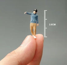 Load image into Gallery viewer, 1:64 Painted Figure Mini Model Miniature Car Scenes Resin Casual Hoddie Man Boy