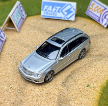 Load image into Gallery viewer, King 1:64 Silver E63 AMG Estate S211 Wagon Sports Model Diecast Metal Car New Collection