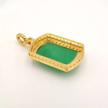 Load image into Gallery viewer, Nature Retangle Jade Pendant Necklace Gift Jewelry charm Blessing Fortune New G