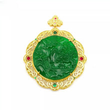 Load image into Gallery viewer, Nature Jade Green Landscape Pendant Necklace Gift Jewelry charm Blessing Lucky