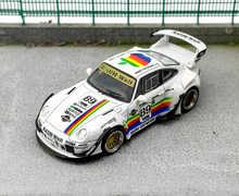 Load image into Gallery viewer, SW 1:64 White 911 RWB 993 Apple #89 Racing Sports Model Diecast Metal Car New Collection