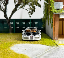 Load image into Gallery viewer, LJM 1:64 Black White Chiron Veyron Racing Sports Model Diecast Resin Car New