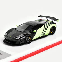 Load image into Gallery viewer, Scalemini 1:64 Black 458 LBWK Racing Sports Model Diecast Resin Car New
