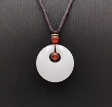 Load image into Gallery viewer, Nature White Jade Pendant Necklace Gift Jewelry charm Blessing Lucky Ring New