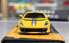 Load image into Gallery viewer, TOC 1:64 Yellow 812C Coupe Racing Sports Model Diecast Metal Car New Collection