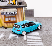 Load image into Gallery viewer, YM 1:64 JDM Blue Spoon Civic EG6 Hatchback Sports Model Diecast Resin Car New