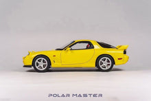 Load image into Gallery viewer, Polar Master 1:18 Yellow RX7 FD Spirit R Engine Sport Model Diecast Metal Car