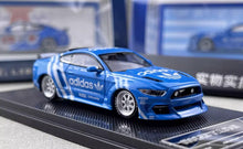 Load image into Gallery viewer, Liberty 1:64 Blue Mustang Muscle Widebody Sports Model Diecast Metal Car New Collection