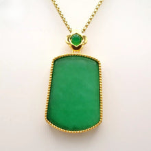 Load image into Gallery viewer, Nature Jade Smooth Pendant Necklace Gift Jewelry charm Blessing Lucky Fortune G