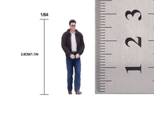 Load image into Gallery viewer, 1:64 Painted Figure Model Miniature Resin Diorama Sand Black Jacket Man Standing