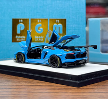 Load image into Gallery viewer, PGM 1:64 Blue Aventador LP700-4 LB Standard Sports Model Diecast Metal Car New Collection
