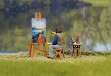 Load image into Gallery viewer, 1:64 Painted Figure Model Miniature Resin Diorama Sand Painter Artist Drawing Collection