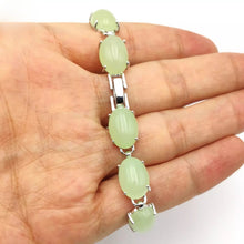Load image into Gallery viewer, Nature Jade Beaded Bracelet Jewelry Blessing Lucky Fortune Gift For Her Green Y