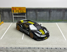 Load image into Gallery viewer, U2 1:64 Black Novitec 488 Pista Racing Sports Model Diecast Resin Car Box