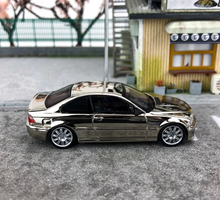 Load image into Gallery viewer, SH 1:64 Plating Silver M3 E46 Coupe Racing Sports Model Diecast Metal Car New