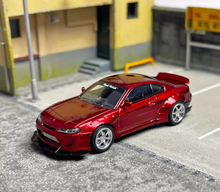Load image into Gallery viewer, SW 1:64 Red JDM S15 Slivia Widebody Racing Sports Model Diecast Metal Car