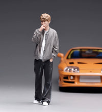Load image into Gallery viewer, 1:24 Painted Figure Model Miniature Resin Diorama Walking Casual Wear Man Jacket