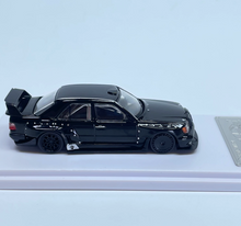 Load image into Gallery viewer, RM 1:64 Black W124 Widebody Sedan Sports Model Diecast Metal Car New Collection