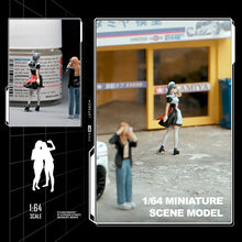 Load image into Gallery viewer, 1:64 Painted Figure Mini Model Miniature Resin Diorama Sand Cosplay Maid Girl New Scene