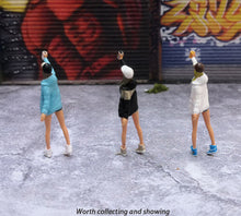 Load image into Gallery viewer, 1:64 Painted Figure Mini Model Miniature Resin Diorama Garage Repair Lady Girl