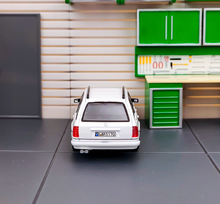 Load image into Gallery viewer, Mortal 1:64 White S124 E300 Wagon Roof Bike Model Diecast Metal Car New
