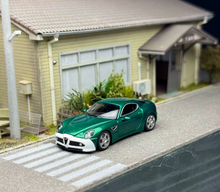 Load image into Gallery viewer, MH 1:64 Green White 2008 8C Competizione Sports Model Diecast Metal Car New Collection