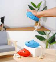 Load image into Gallery viewer, Dog Squeaky Toys Chew Puppy Rubber Rope Toy Durable Aggressive Chewers Pet Shark