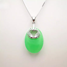 Load image into Gallery viewer, Nature Jade Double Fish Pendant Necklace Gift Jewelry charm Blessing Lucky new c
