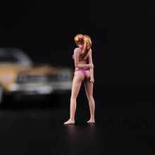 Load image into Gallery viewer, 1:64 Painted Unpainted Figure Model Miniature Resin Diorama Beauty Bikini Girl New