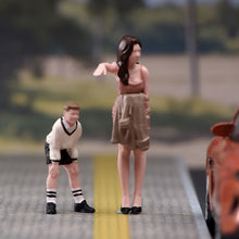 Load image into Gallery viewer, 1:64 Painted Figure Model Miniature Resin Sand Diorama Mom and Son Lady Boy Set