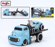 Load image into Gallery viewer, Maisto 1:64 1950 Ford COE Flatbed Trailer 1933 3W Coupe Model Metal Car New
