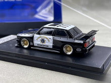 Load image into Gallery viewer, SW 1:64 Black Police E30 M3 Widebody Sports Model Diecast Metal Car New Collection