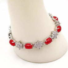 Load image into Gallery viewer, Nature Jade Beaded Bracelet Jewelry Blessing Lucky Fortune Gift For Her Red S