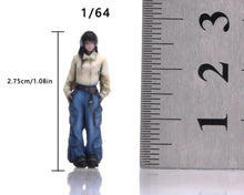 Load image into Gallery viewer, 1:64 Painted Figure Model Miniature Resin Diorama Toy Sand Headset Cool Girl