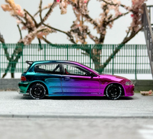 Load image into Gallery viewer, SW 1:64 JDM Purple EG6 Civic SIR Hatchback Sport Model Diecast Metal Car New Collection