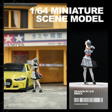 Load image into Gallery viewer, 1:64 Painted Figure Mini Model Miniature Resin Diorama Sand Cosplay Maid Girl New Scene