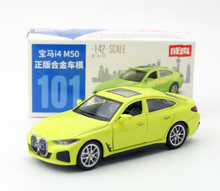 Load image into Gallery viewer, CCA 1:42 BMW i4 M50 Sedan Racing Sports Model Toy Diecast Metal Car BN