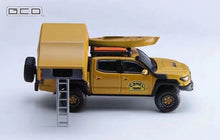 Load image into Gallery viewer, GCD 1:64 Tacoma Camel Pickup Roof Tent Camping Truck Model Metal Diecast Car