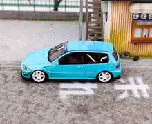 Load image into Gallery viewer, YM 1:64 JDM Blue Spoon Civic EG6 Hatchback Sports Model Diecast Resin Car New
