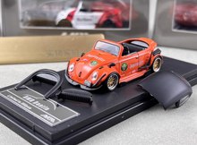 Load image into Gallery viewer, HKM 1:64 Orange VW RWB Beetle Convertible Sports Model Diecast Metal Car New Collection